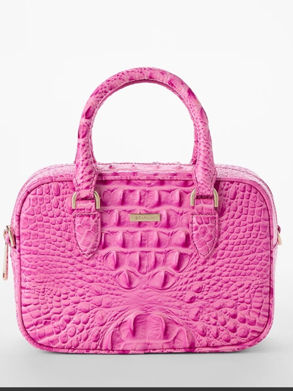 Brahmin Candy Pink Mara Leather Satchel Handbag NWT - Picture 9 of 12
